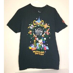 Disney Mickeys Very Merry Xmas Party Magic Kingdom 2017 Passholder Shirt M   A5
